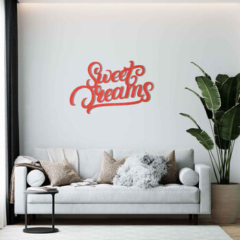 Sweet Dreams Wooden Wall Sign For Cozy Bedtime Vibes, 10 of 12