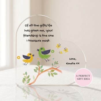 Personalised Best Friend Heart Acrylic Plaque, 5 of 5
