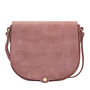 Women's Large Suede Saddle Bag Handbag 'Nola M', thumbnail 3 of 12