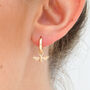 18ct Gold Plated Or Silver Bee Mini Hoop Earrings, thumbnail 1 of 10