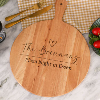 Personalised Family Night Pizza Chopping Board For Home, 3 of 5