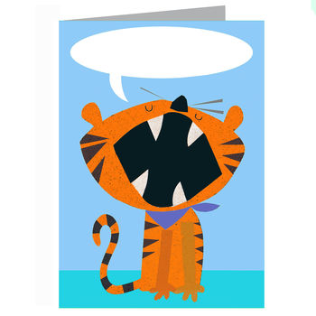Personalised Bubble Growly Tiger Card, 3 of 3