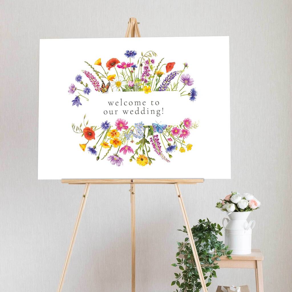 Wildflower Welcome Sign Board, 1 of 4