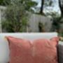 Handmade Moroccan Cactus Silk Cushion Cover, Pale Red, thumbnail 3 of 3