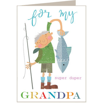 Fishing Grandpa Greetings Card, 2 of 5
