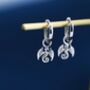 Sterling Silver Dragon Huggie Hoop Earrings, thumbnail 1 of 12