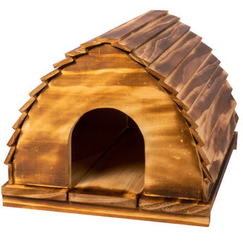 Wooden Hedgehog House Outdoor Wildlife Shelter, 5 of 5