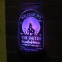 Personalised Haunted House Halloween Solar Light Sign, thumbnail 3 of 9