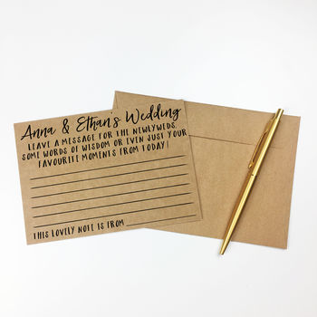 'Leave A Note' Wedding Day A6 Kraft Cards, 4 of 4