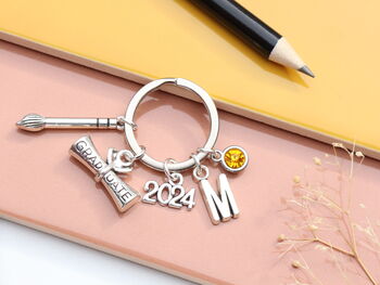 Personalised Art Student 2025 Graduation Keyring Art Graduate Keepsake, 6 of 10