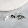 Personalised Solid Silver Origami Elephant Necklace, thumbnail 6 of 8