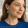 Maggie Blue White Polymer Clay Earrings, thumbnail 4 of 4