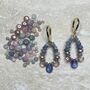 'Delphine' Tanzanite And Pearl Drop Earrings, thumbnail 5 of 7