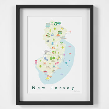 New Jersey State Map USA Art Print, 2 of 3