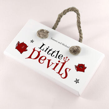 Personalised Halloween Little Devils Sign, 6 of 6
