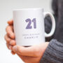 21st Birthday Mug With Personalised Name, thumbnail 1 of 3