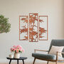 Contemporary Metal Bamboo Triptych Wall Art For Living Room Bedroom Or Hallway, thumbnail 8 of 11