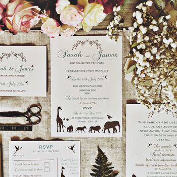 Safari Animals Wedding Stationery, 3 of 8