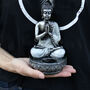 Buddha Candle Holder White Medium, thumbnail 2 of 7