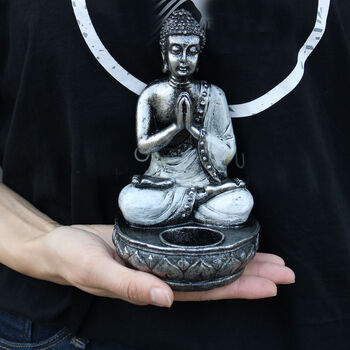 Buddha Candle Holder White Medium, 2 of 7