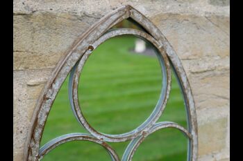 42cm Grey Arched Gothic Mirror Indoor And Outdoor, 2 of 2