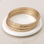 Golden Worn Triple Bangle Set, thumbnail 2 of 2