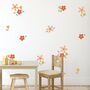 Multi Coloured Sets Of Cute Fabric Flower Wall Stickers, thumbnail 3 of 4