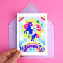 Personalised Mermaid Unicorn Happy Birthday Card, thumbnail 4 of 6