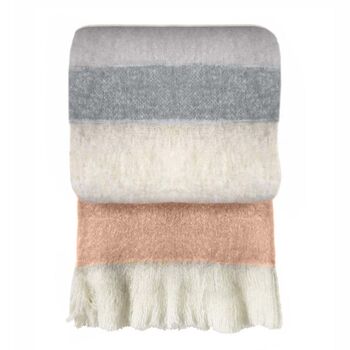Peach Pink Mohair Throw, 2 of 3