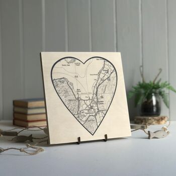 Customised Heart Shaped Map Print, 4 of 10
