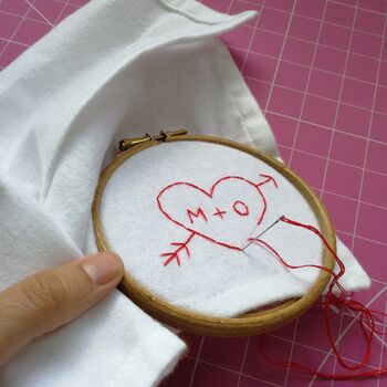 Personalised Second Anniversary Love Heart Hanky, 2 of 10