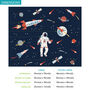 Personalized Astronaut And Space Rockets Wall Stickers, thumbnail 4 of 5