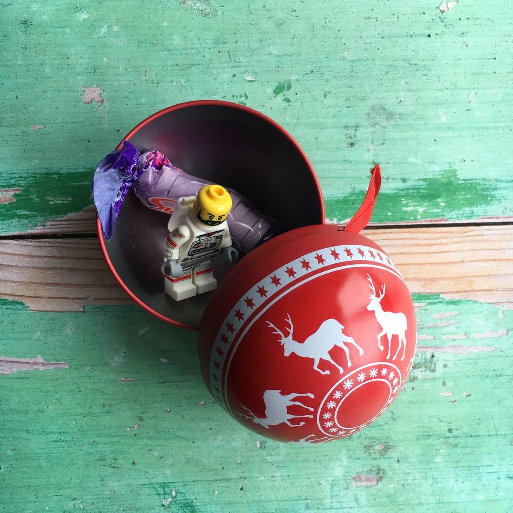 gift tin christmas bauble by the christmas home