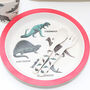 Dinosaur Dinner Set With Personalised Bag, thumbnail 3 of 4