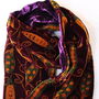 Peas Hand Printed Velvet Scarves, thumbnail 2 of 2