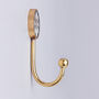 G Decor Floral Mother Of Pearl Gold Brass Coat Hook, thumbnail 3 of 5