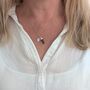The Trio Star Point Smokey Quartz Necklace, Silver, thumbnail 2 of 6