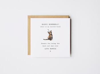 Personalised Birthday Excited Cat Card *Various Cat Breeds, 8 of 8