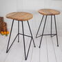 Industrial Wood Bar Stool, thumbnail 2 of 6