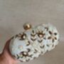 Off White Oval Floral Clutch, thumbnail 10 of 11