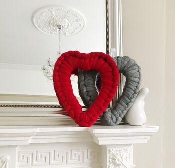 Merino Wool Heart Wreath, 2 of 4