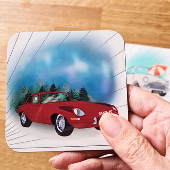 Personalised Set Of Four Classic Car Coasters, 5 of 9