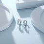 Sterling Silver Tiny 6mm Cz Huggie Hoop Earrings, thumbnail 5 of 9