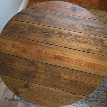 Reclaimed Wooden Round Table, 4 of 7