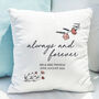 Personalised Always And Forever Anniversary Cushion, thumbnail 1 of 2