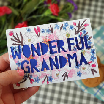 Paper Cut Card For Grandma Or Nanny, 3 of 6