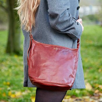 Personalised Classic Leather Tote Cross Body Bag, 2 of 11
