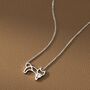 Sterling Silver Cat Pendant Necklace, thumbnail 3 of 6