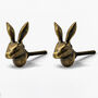 Elegant Rabbit Head Brass Drawer Knob, thumbnail 1 of 6