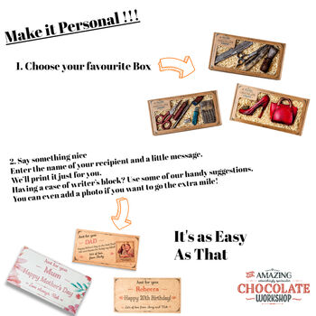 Personalised Valentine's Chocolate Flowers Gift Box, 9 of 10